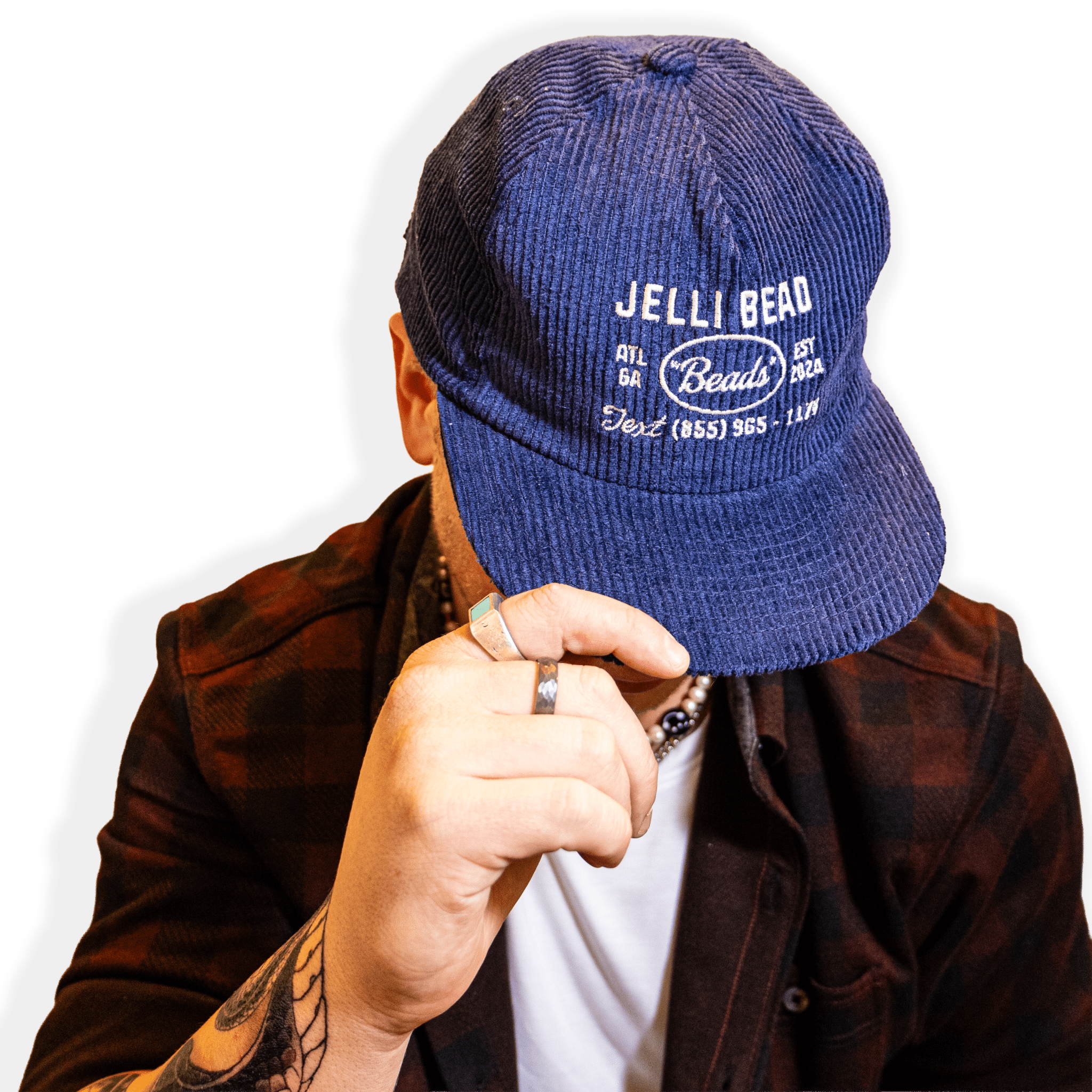 Jelli Bead Corduroy Flat Bill - Jelli Bead Kandi Beads