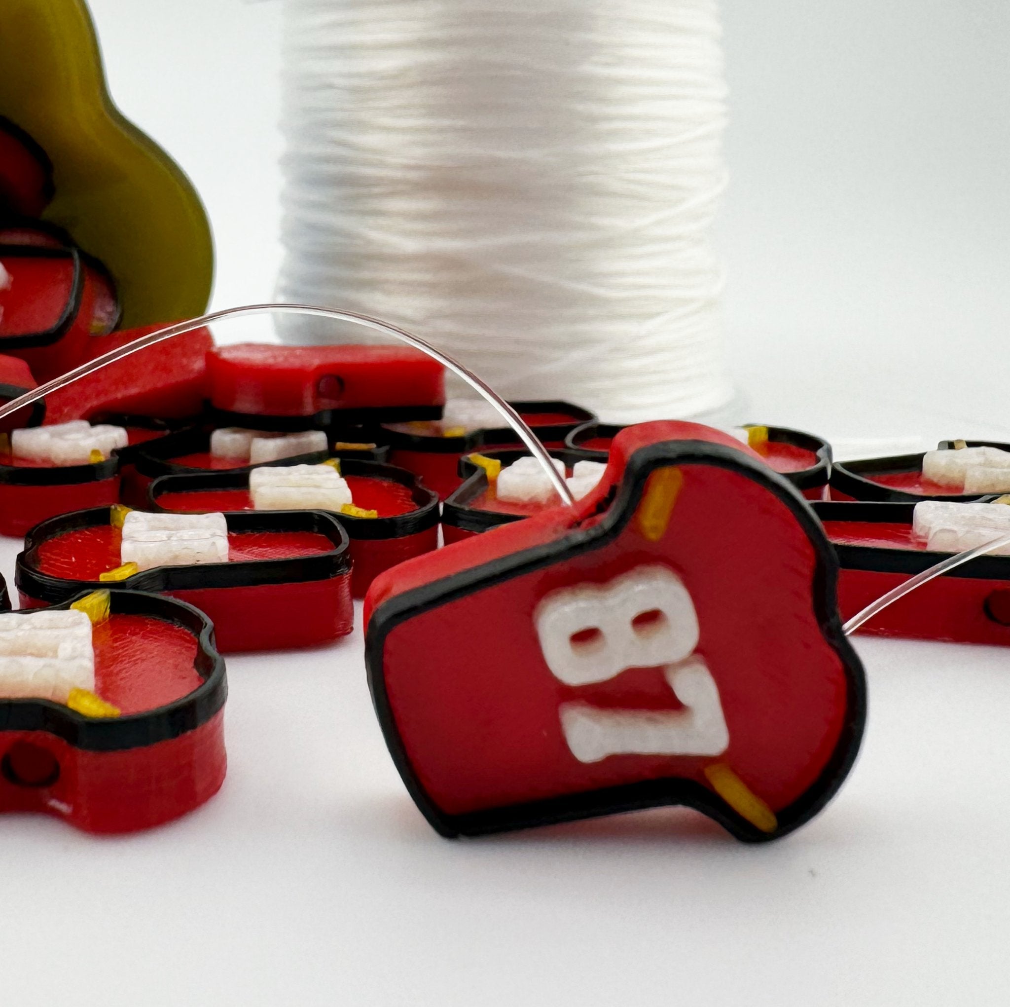 Kelce Jersey Beads   4  - Jelli Bead, Colorful custom kandi beads for beaded bracelets, perfect for music festivals, swifties, and rave fashion. Personalized charm bracelets that add flair to any look.