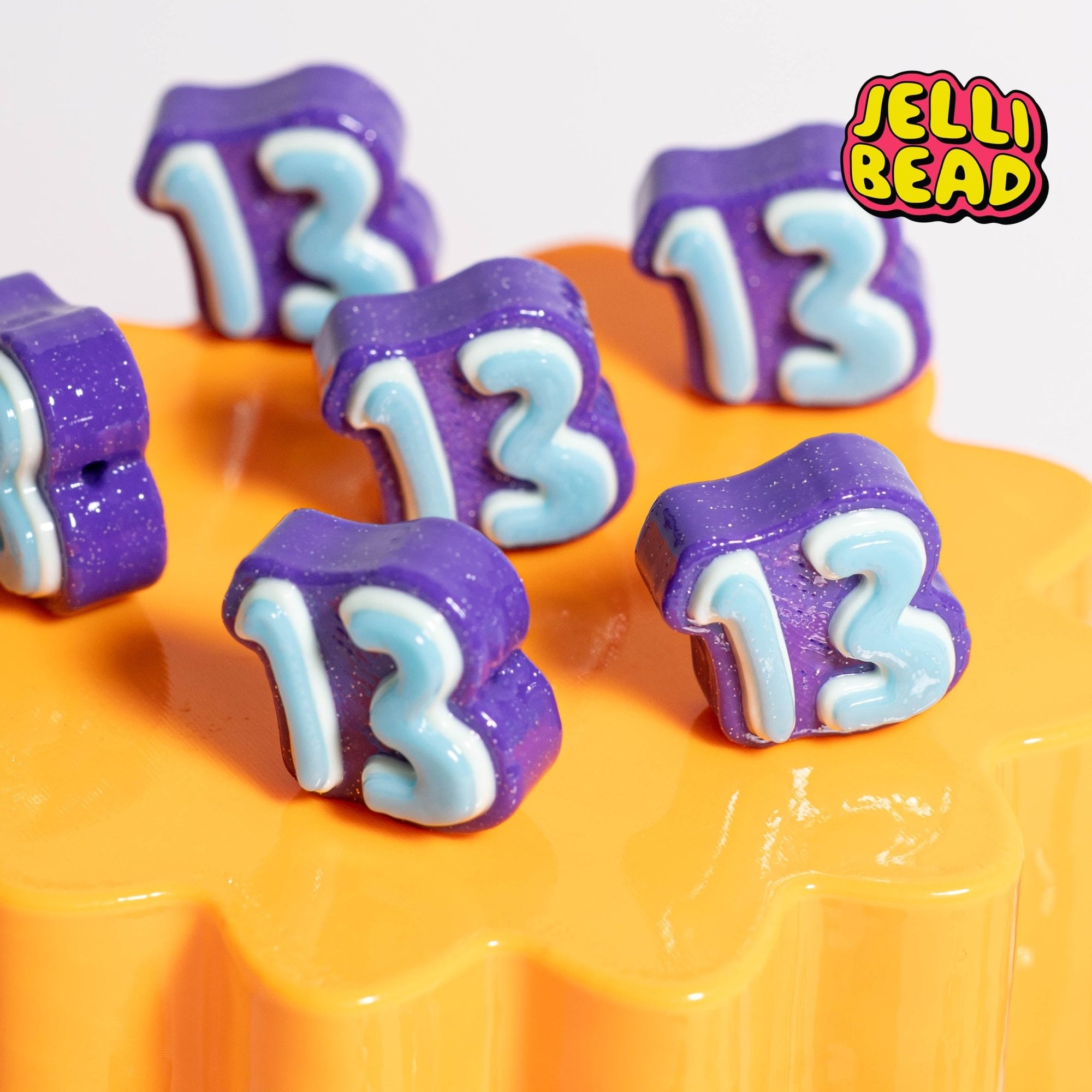 Lucky 13 Glitter Beads - Jelli Bead Kandi Beads