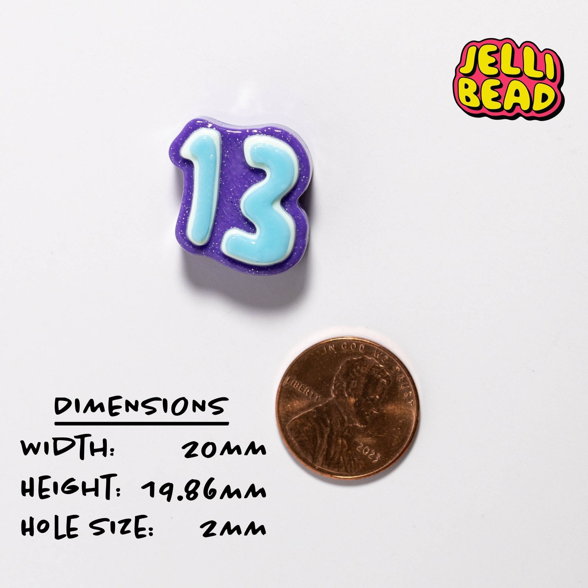 Lucky 13 Glitter Beads - Jelli Bead Kandi Beads