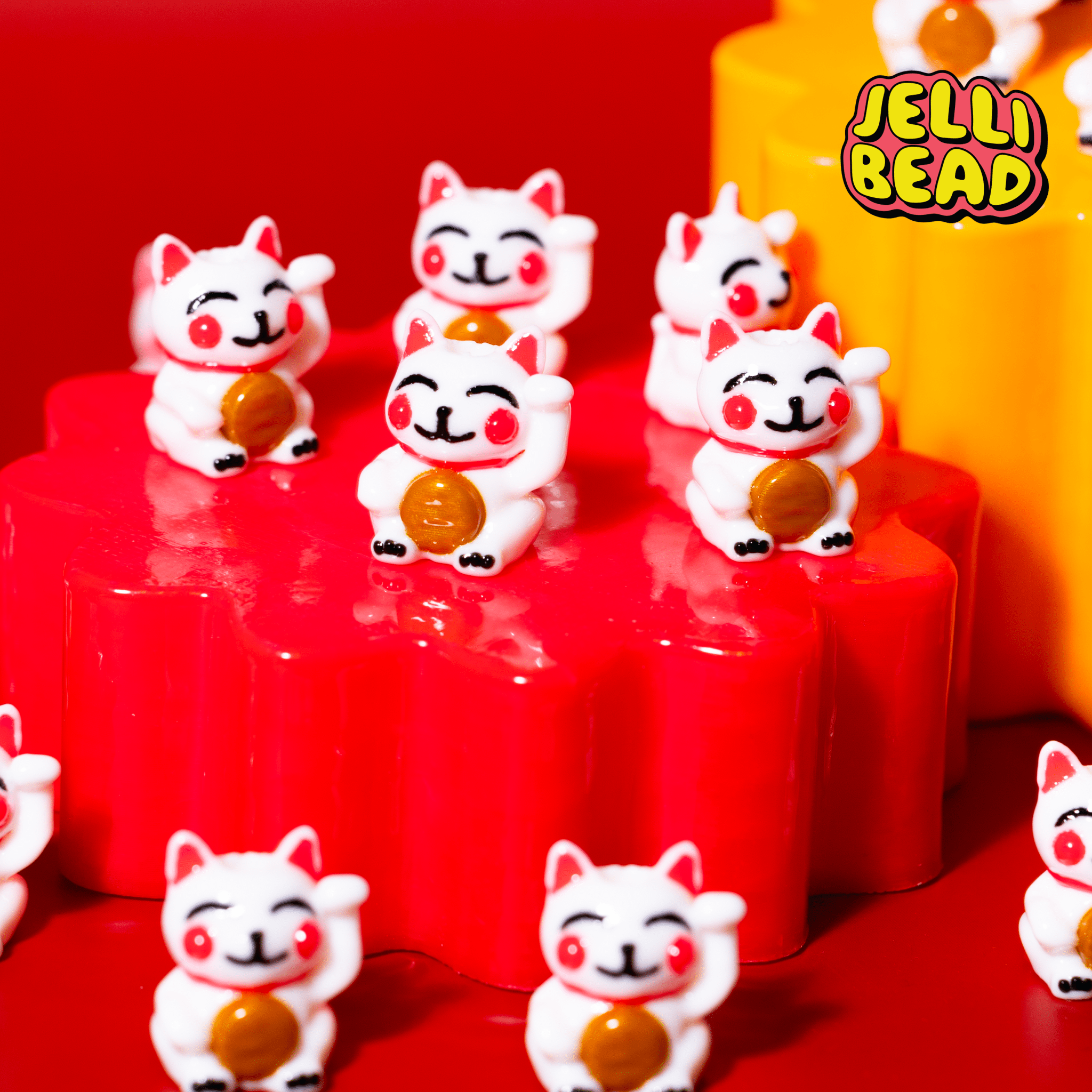 Lucky Cat Beads - Jelli Bead Kandi Beads