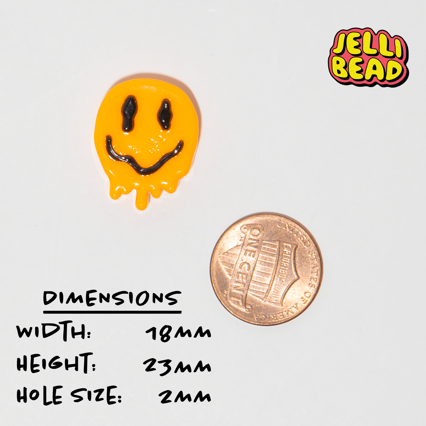 Melted Smiley Face Beads - Jelli Bead Kandi Beads