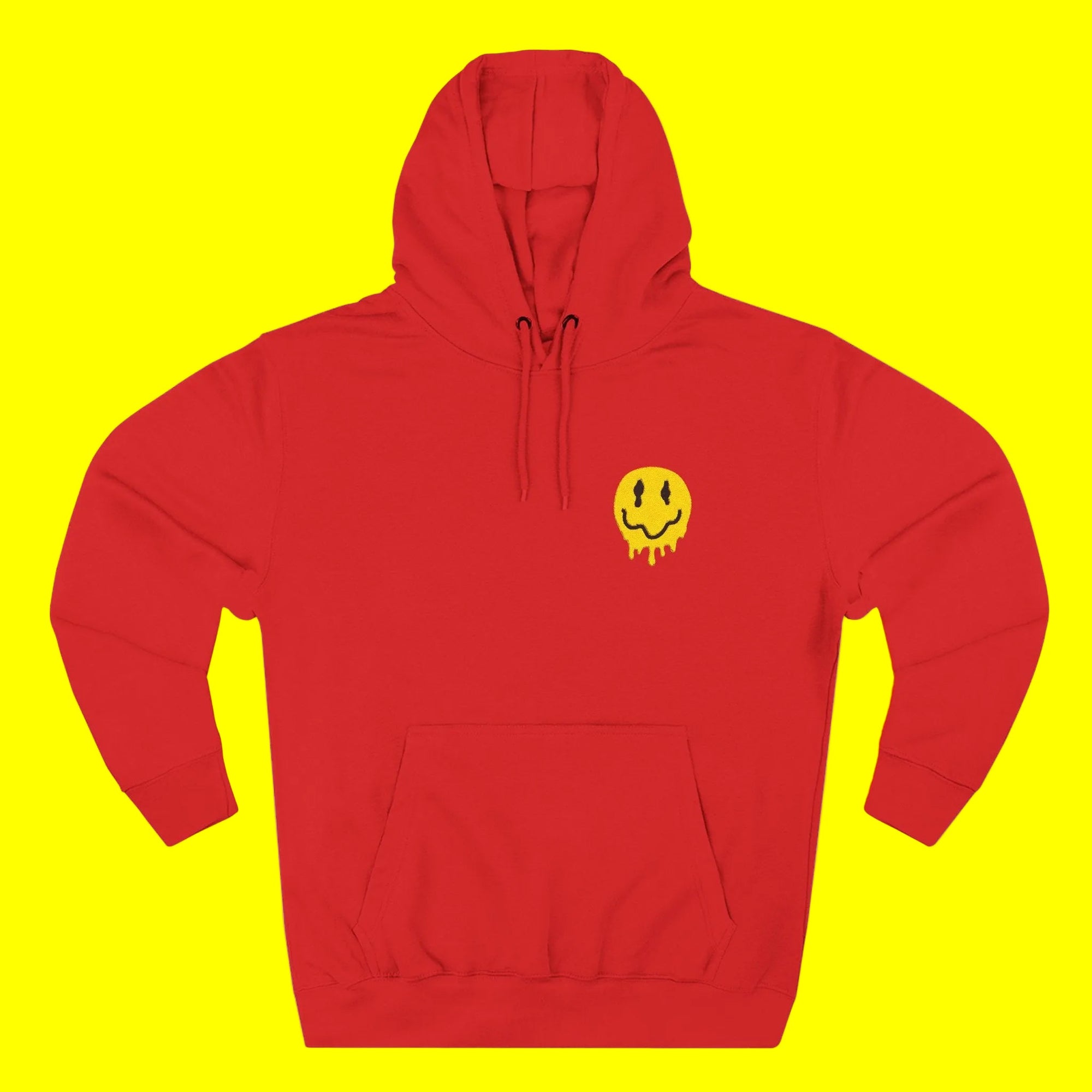 Melted Smiley Fleece Hoodie - Jelli Bead Kandi Beads