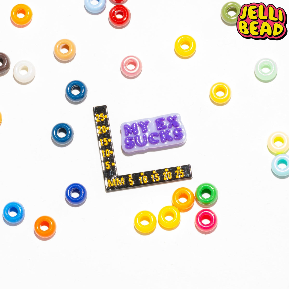 "My Ex Sucks" Beads - Jelli Bead Kandi Beads