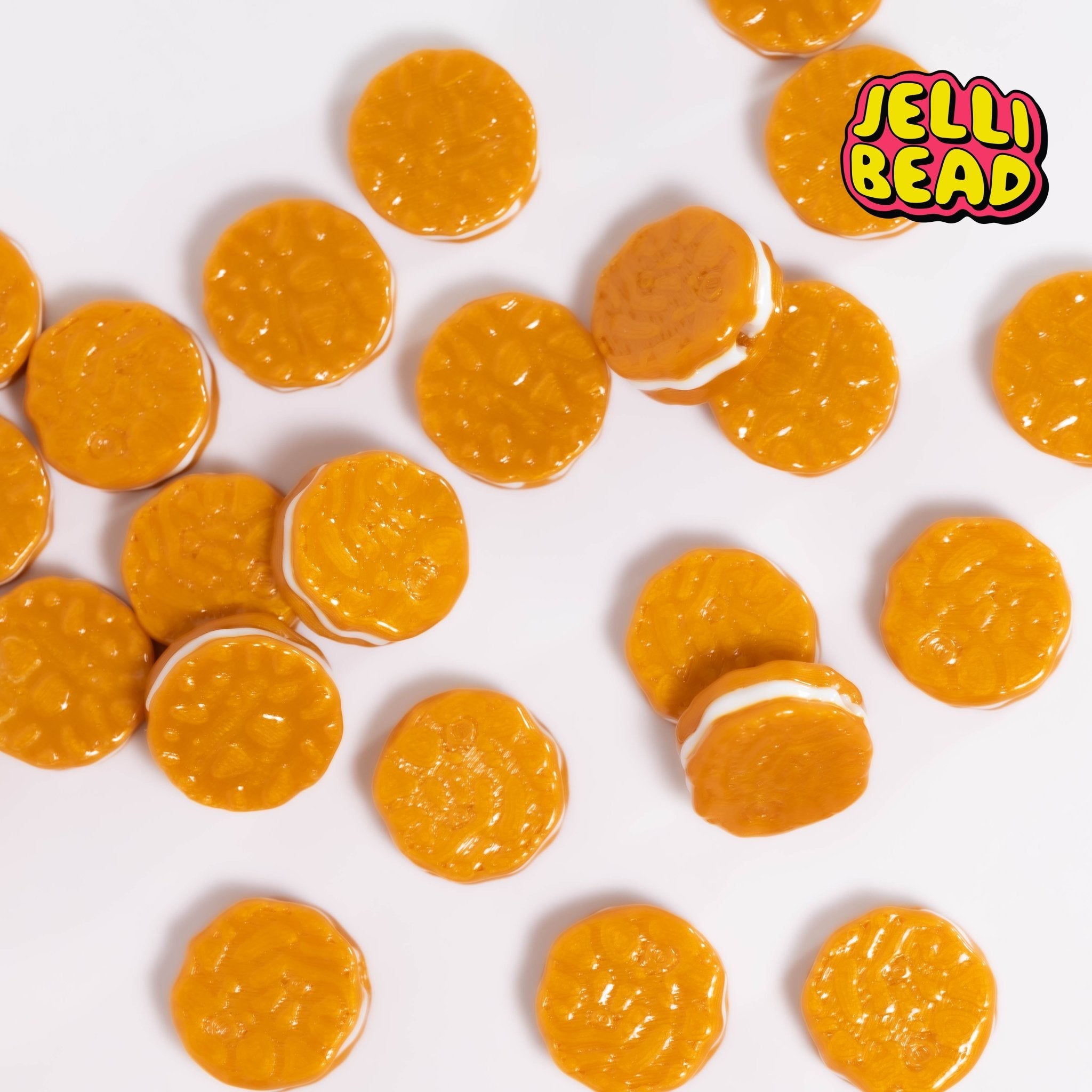 Oatmeal Cream Pie Beads - Jelli Bead Kandi Beads