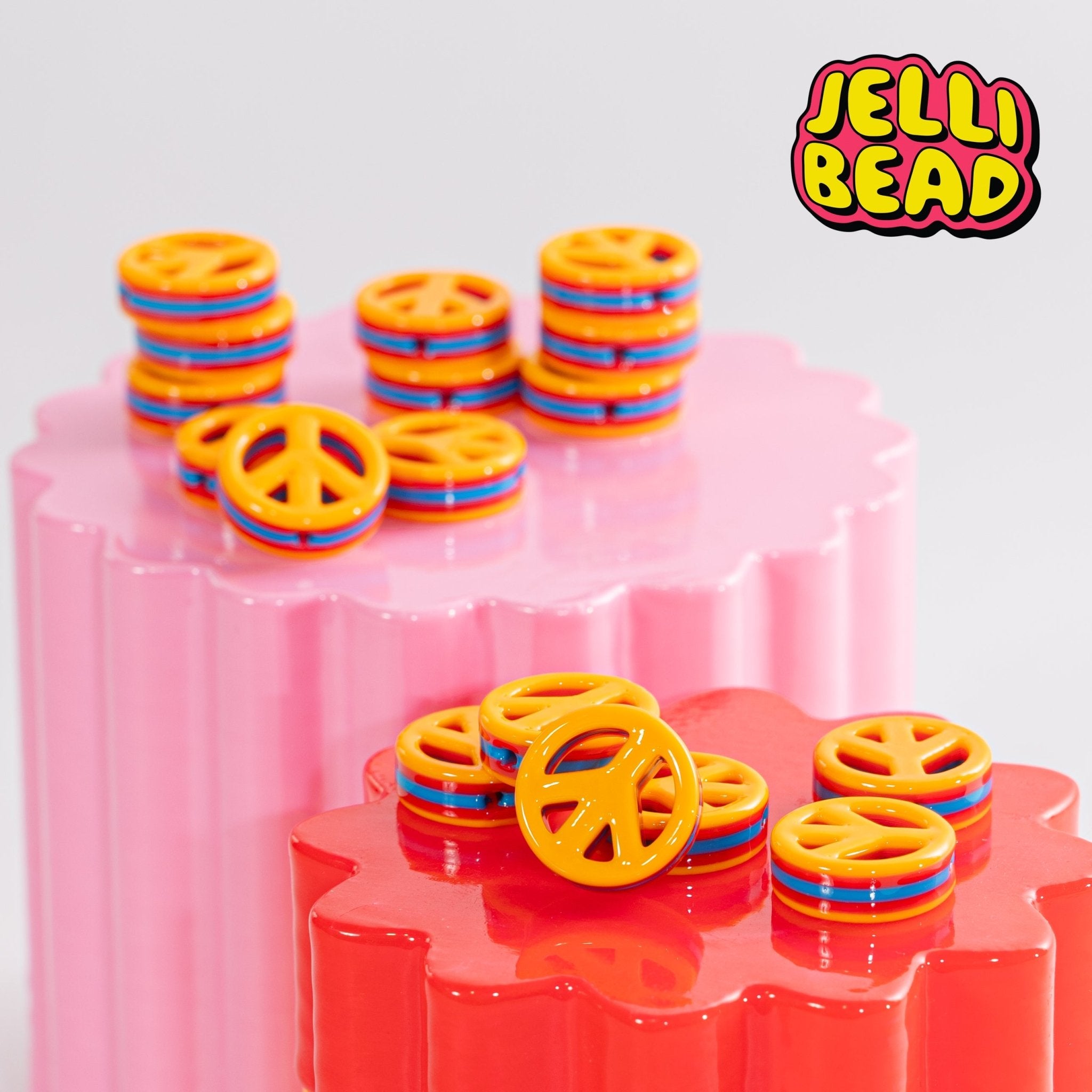 Peace Sign Beads - Jelli Bead Kandi Beads