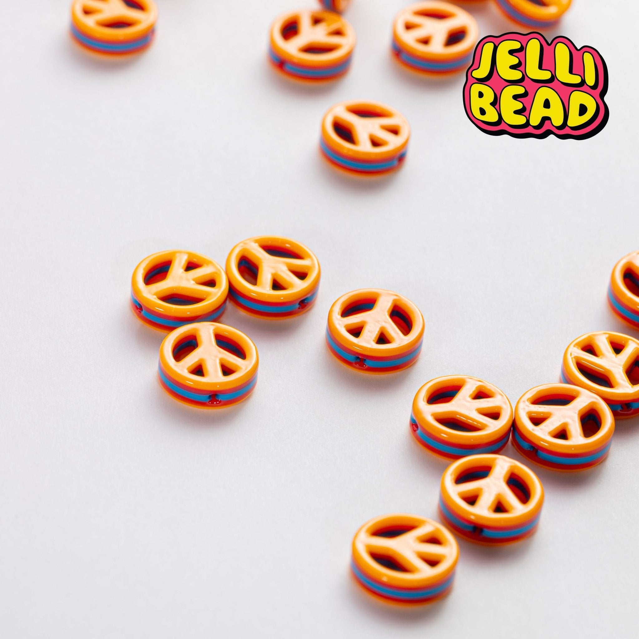 Peace Sign Beads - Jelli Bead Kandi Beads
