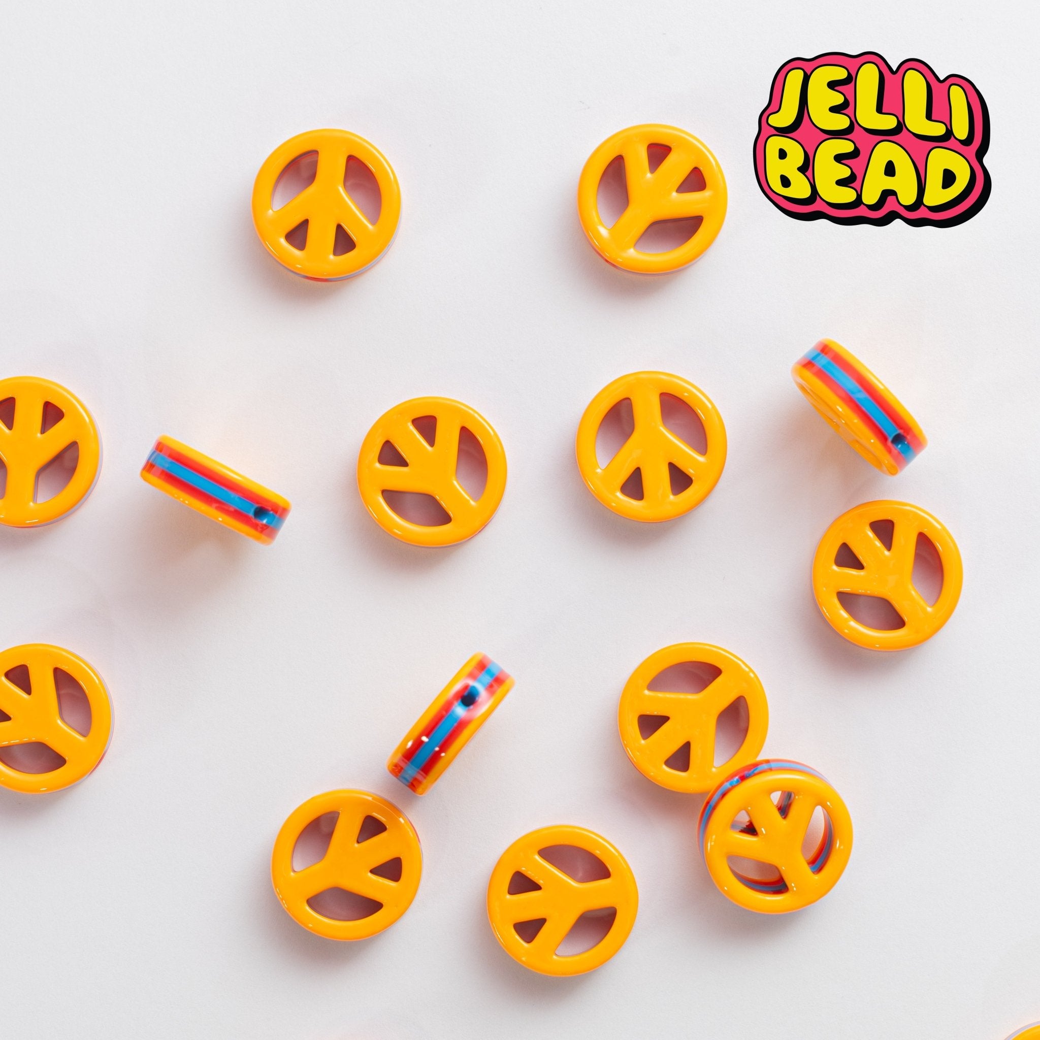 Peace Sign Beads - Jelli Bead Kandi Beads