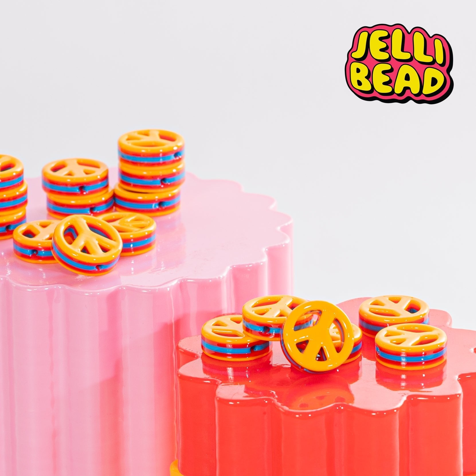 Peace Sign Beads - Jelli Bead Kandi Beads