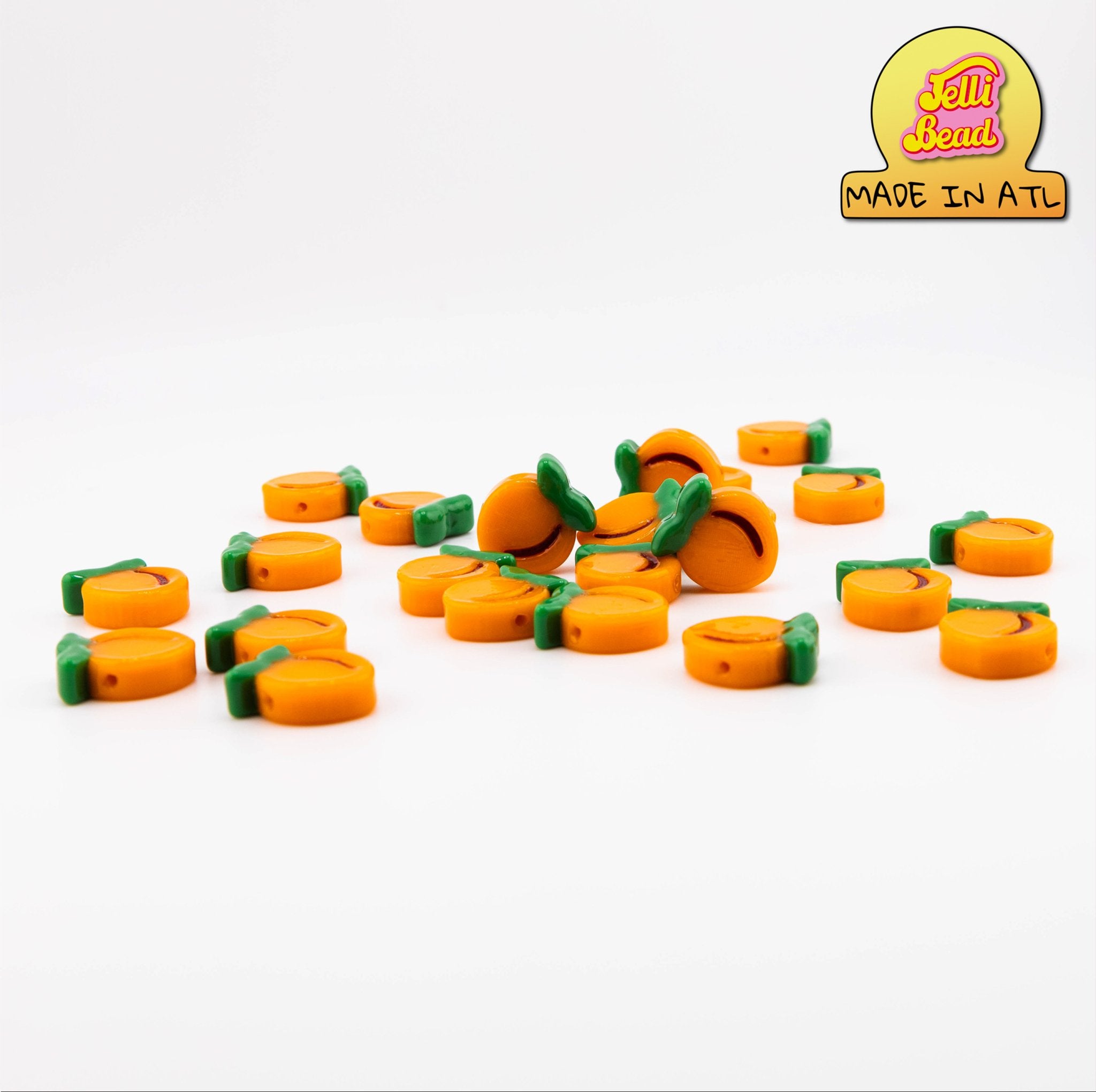 Peach Beads   3  - Jelli Bead, Colorful custom kandi beads for beaded bracelets, perfect for music festivals, swifties, and rave fashion. Personalized charm bracelets that add flair to any look.