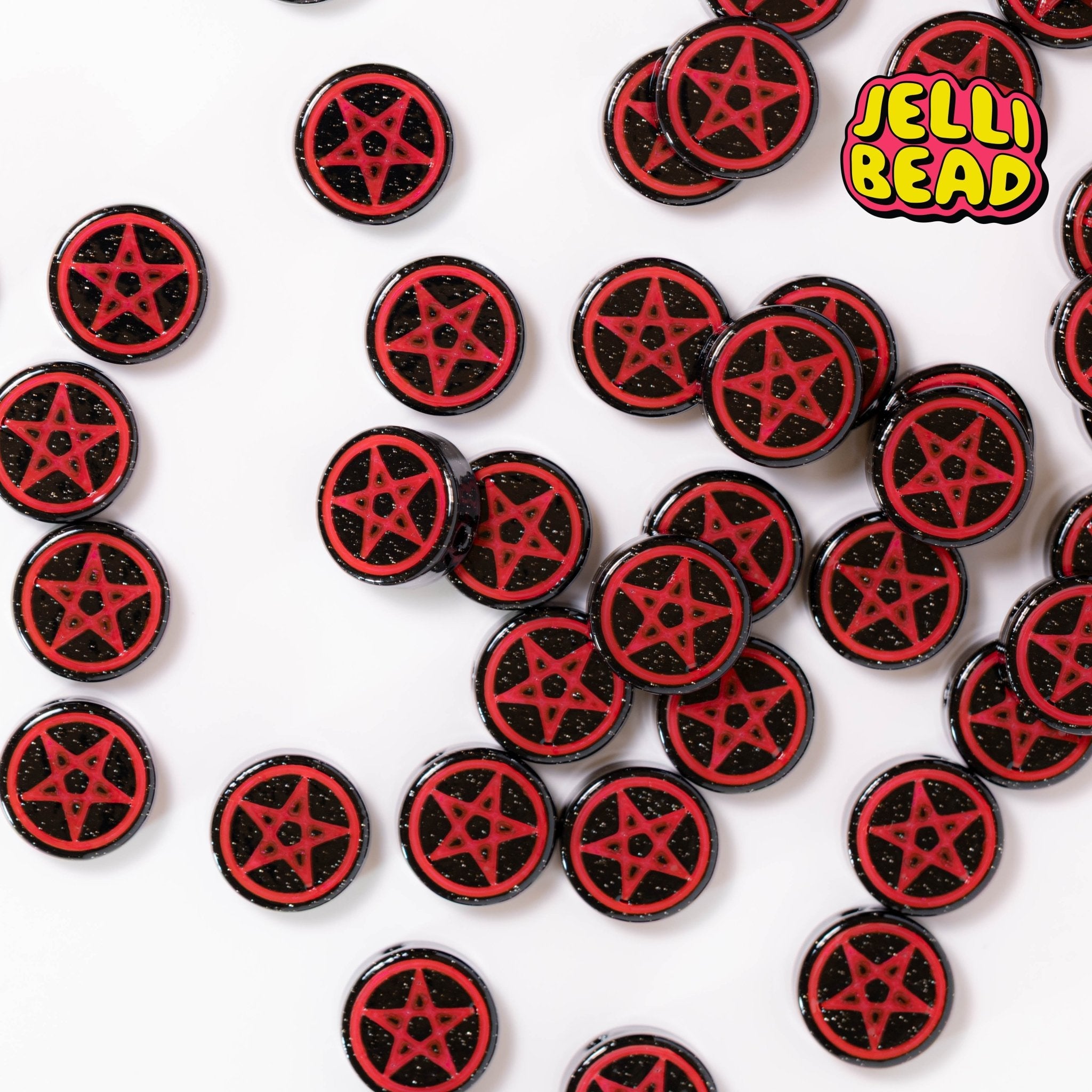 Pentagram Beads - Jelli Bead Kandi Beads