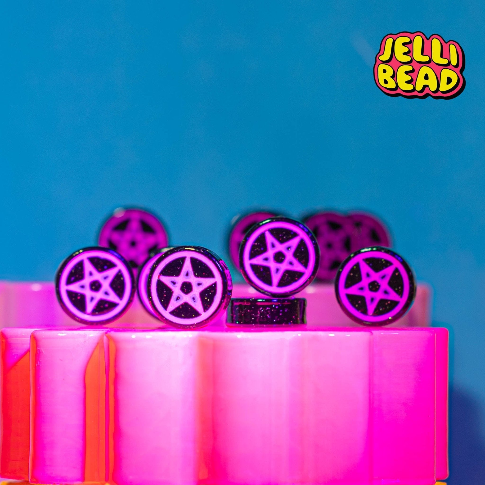 Pentagram Beads - Jelli Bead Kandi Beads