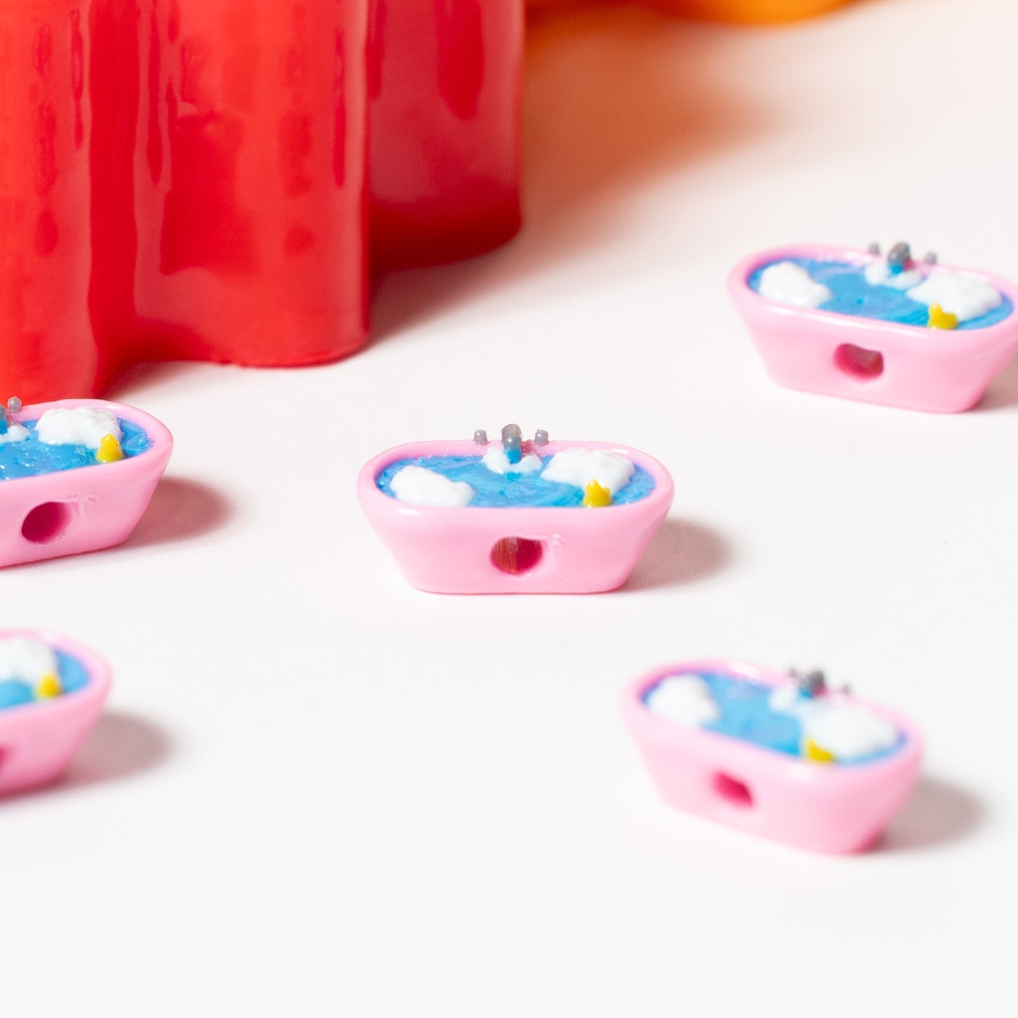 Pink Bathtub Beads - Jelli Bead Kandi Beads