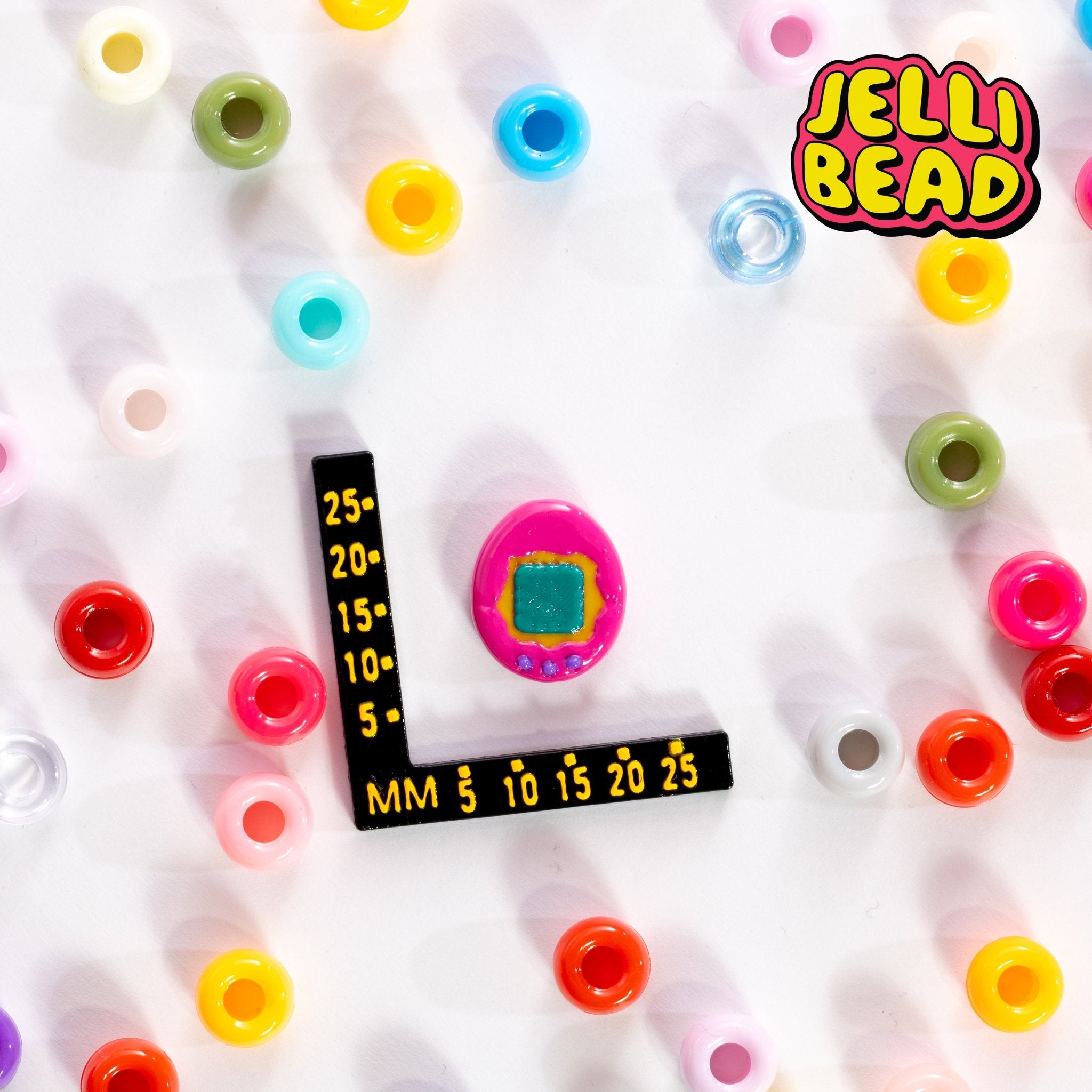 Pink Tamagotchi Beads - Jelli Bead Kandi Beads
