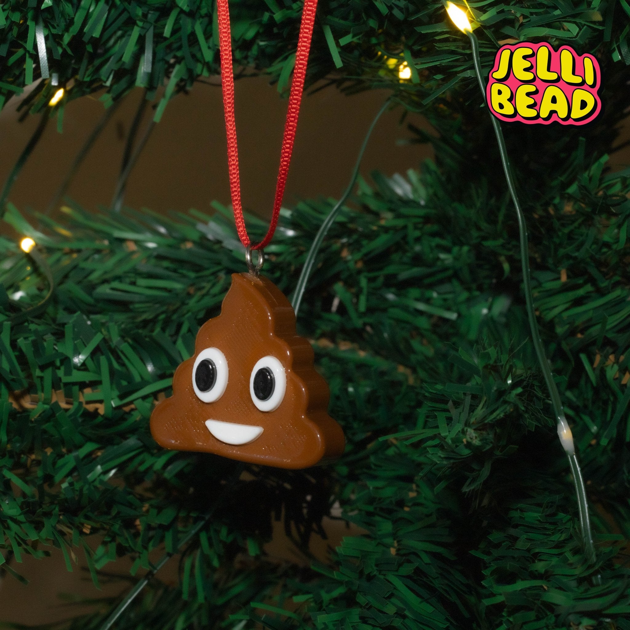 Poop Emoji Ornament - Jelli Bead Kandi Beads