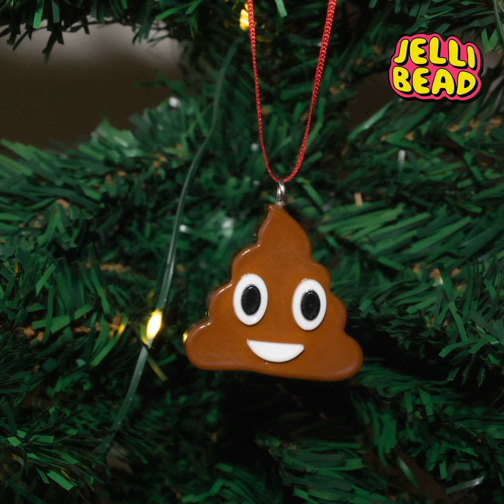 Poop Emoji Ornament - Jelli Bead Kandi Beads