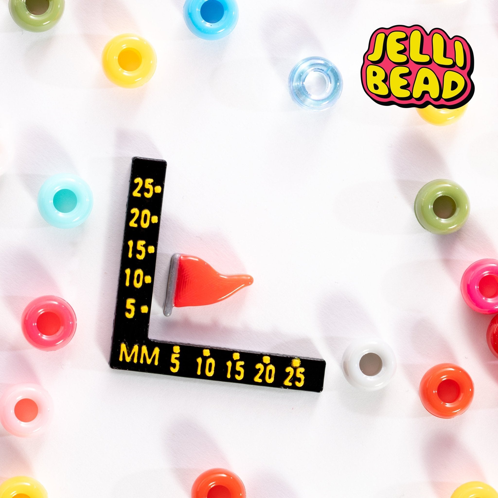 Red Flag Beads - Jelli Bead Kandi Beads