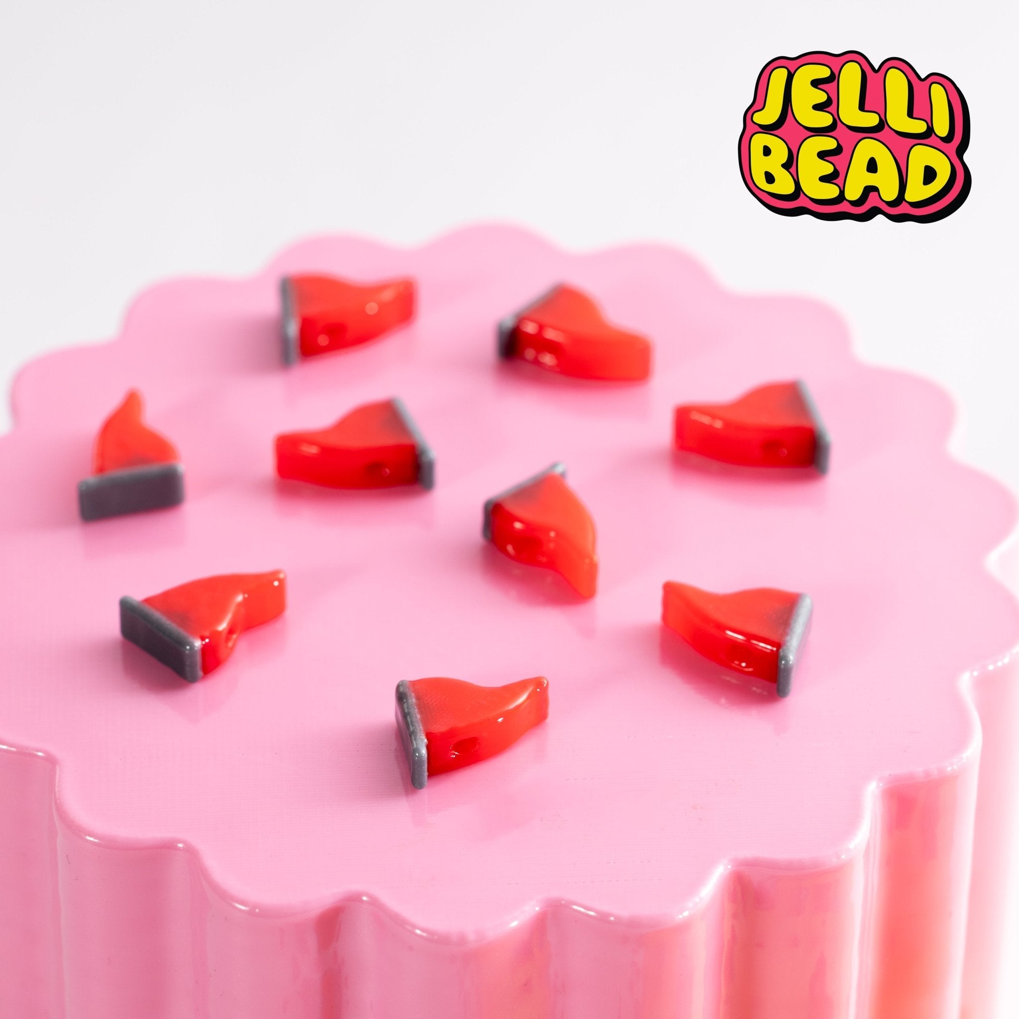 Red Flag Beads - Jelli Bead Kandi Beads