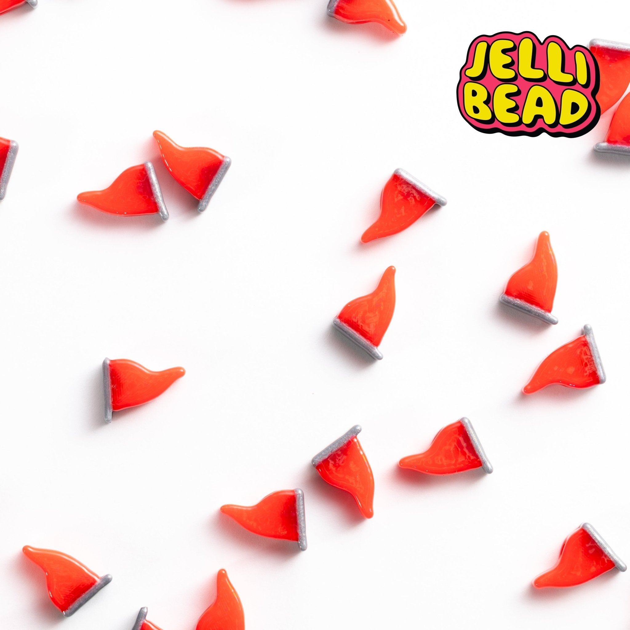 Red Flag Beads - Jelli Bead Kandi Beads