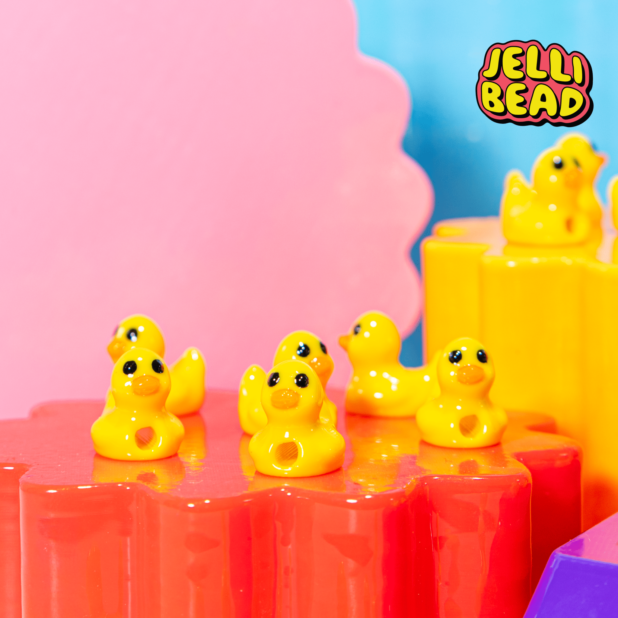 Rubber Ducky Beads - Jelli Bead Kandi Beads