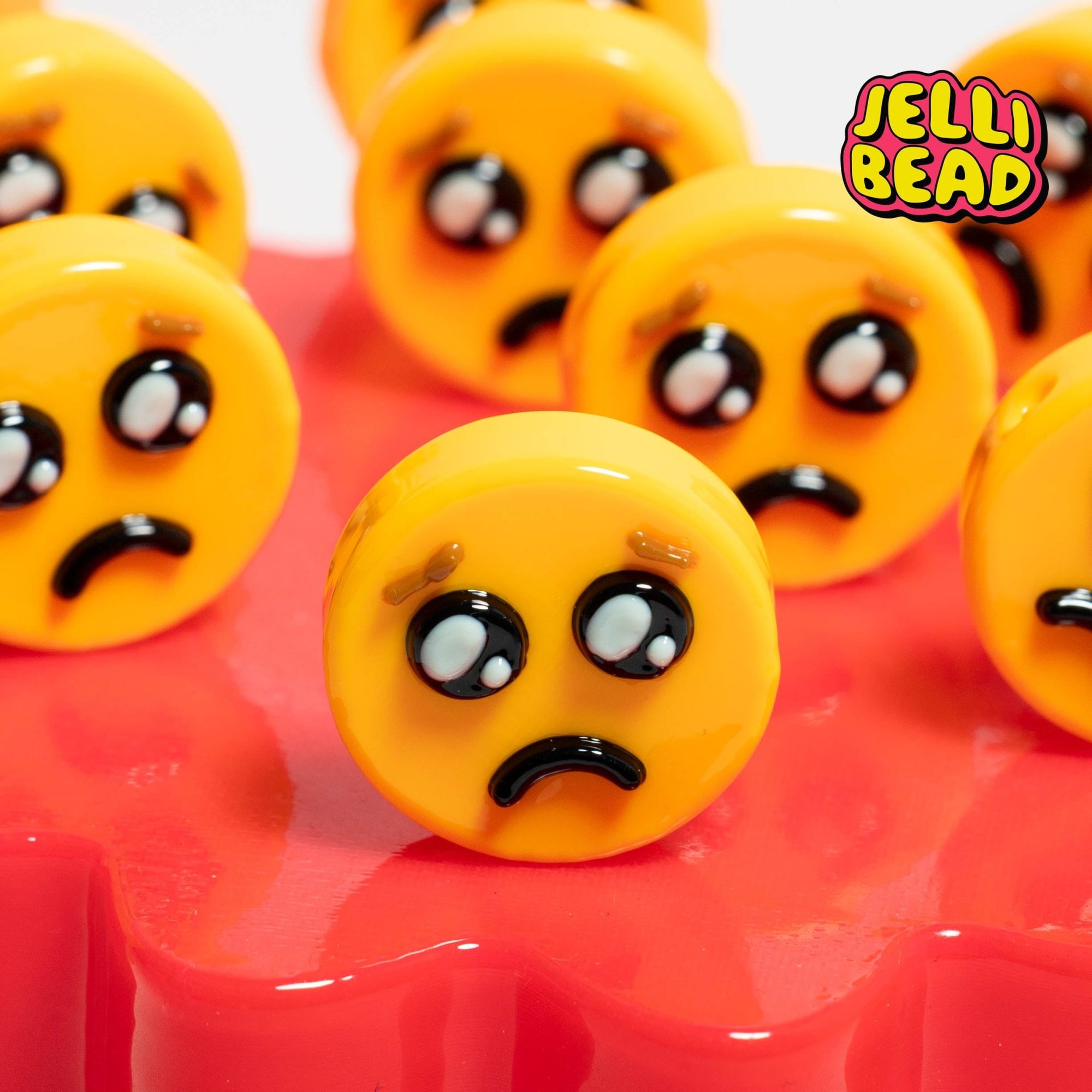 Sad Emoji Beads - Jelli Bead Kandi Beads