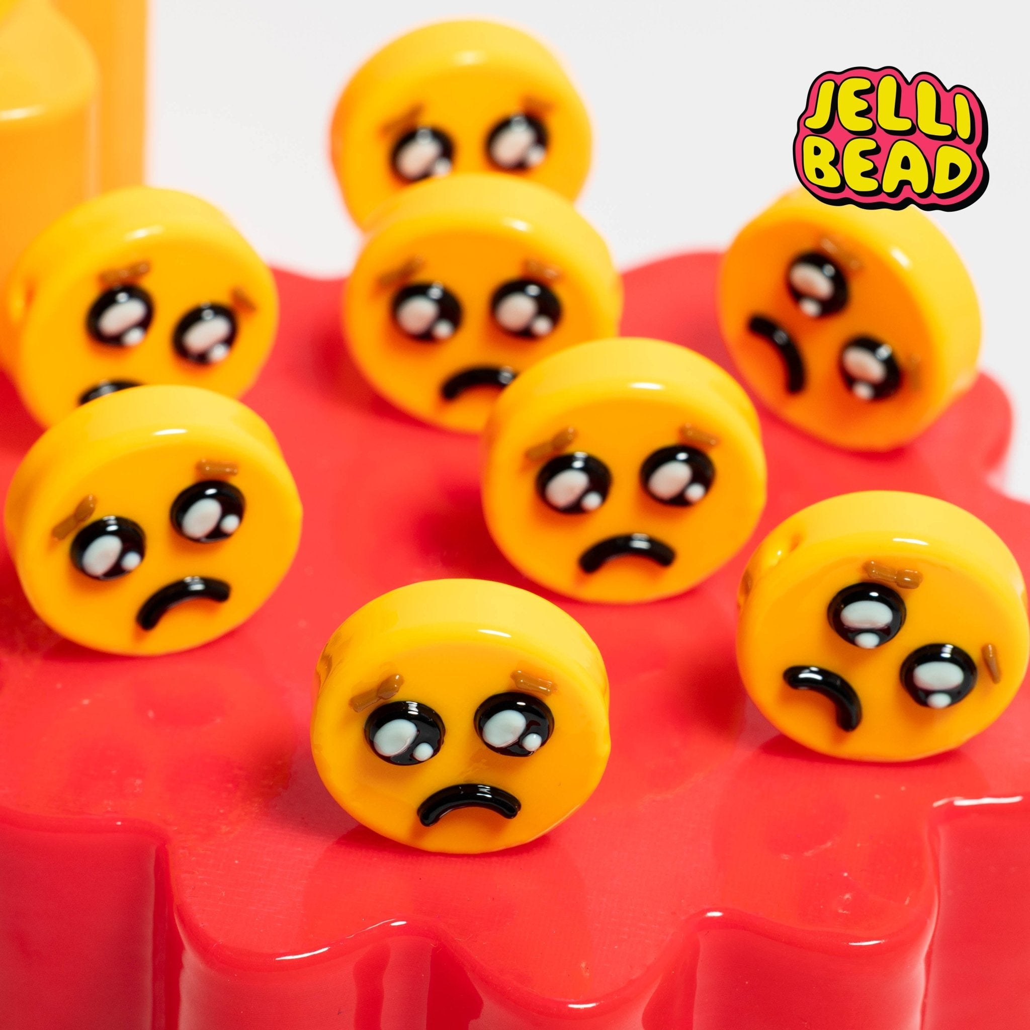Sad Emoji Beads - Jelli Bead Kandi Beads