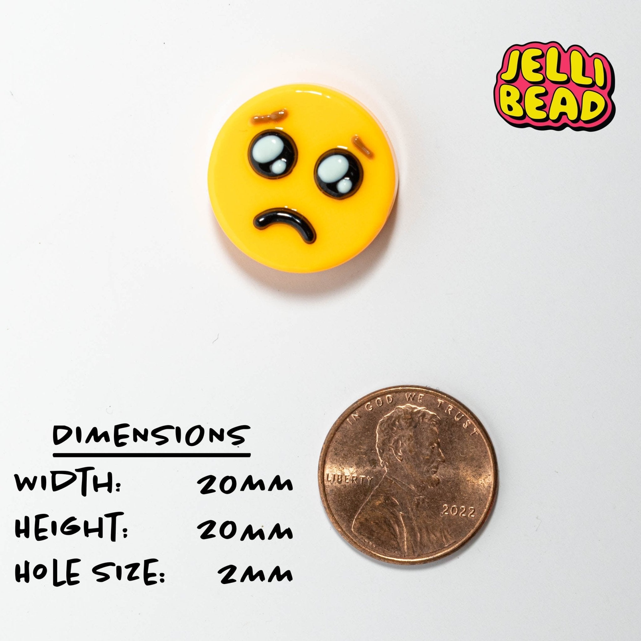 Sad Emoji Beads - Jelli Bead Kandi Beads