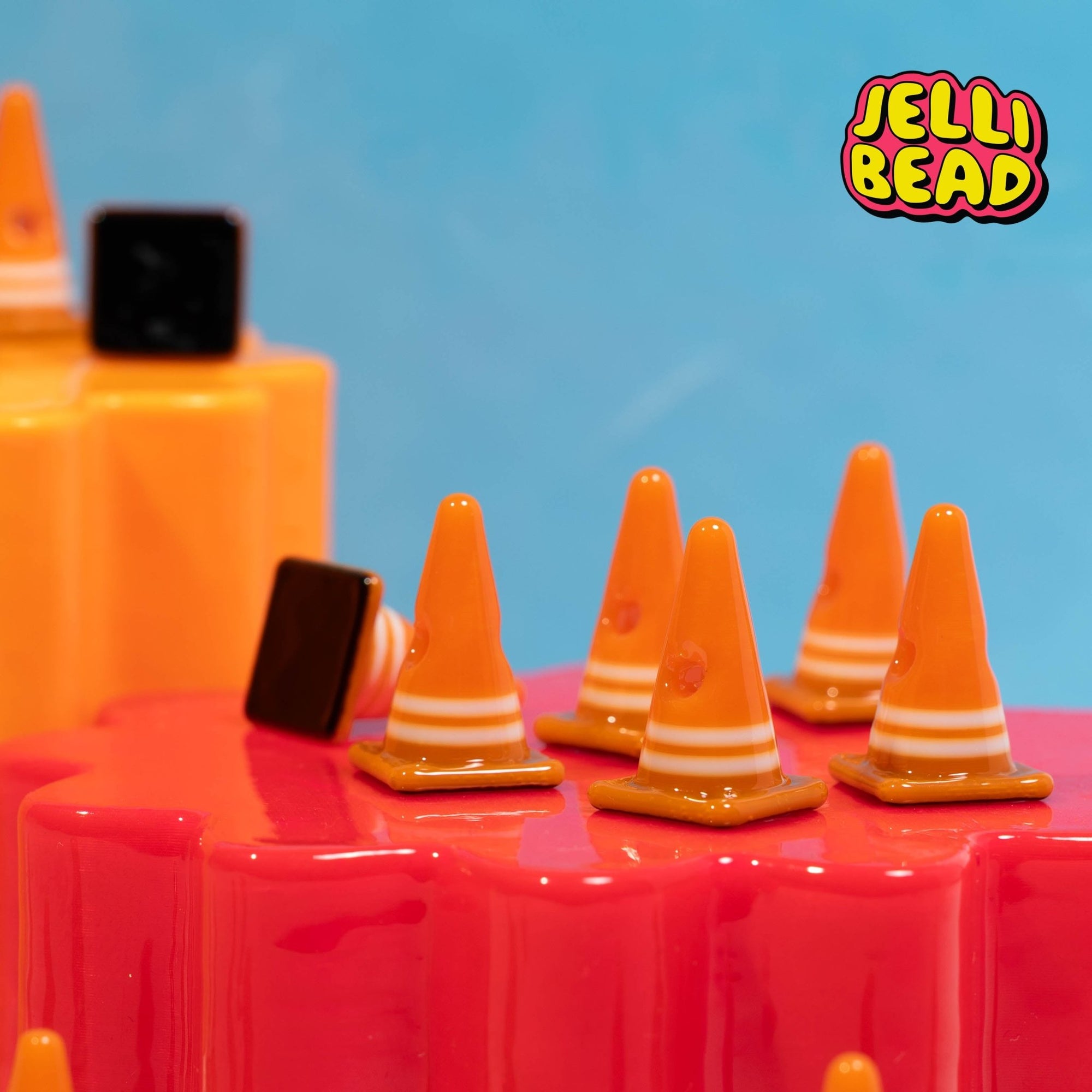 Safety Cone Beads - Jelli Bead Kandi Beads
