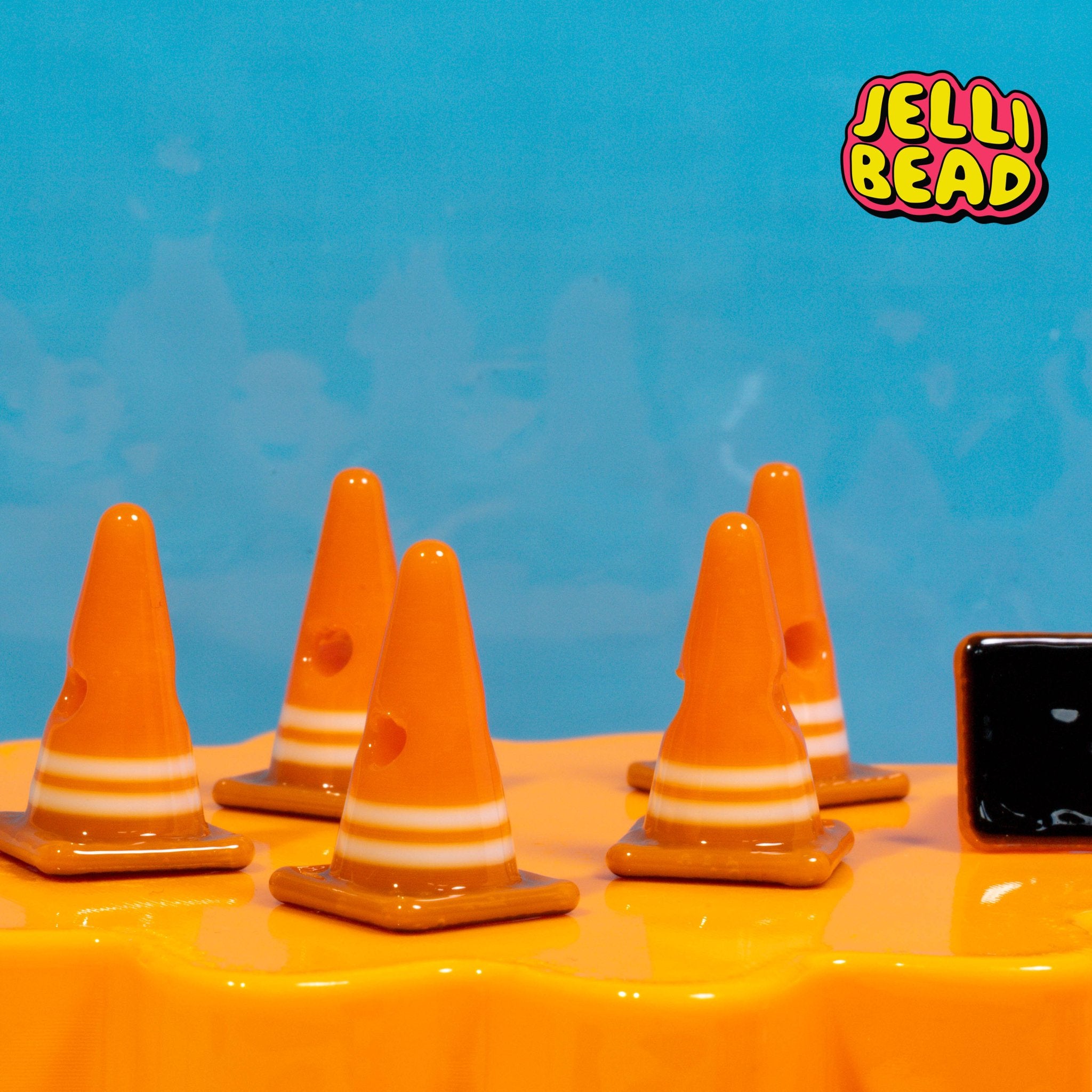 Safety Cone Beads - Jelli Bead Kandi Beads