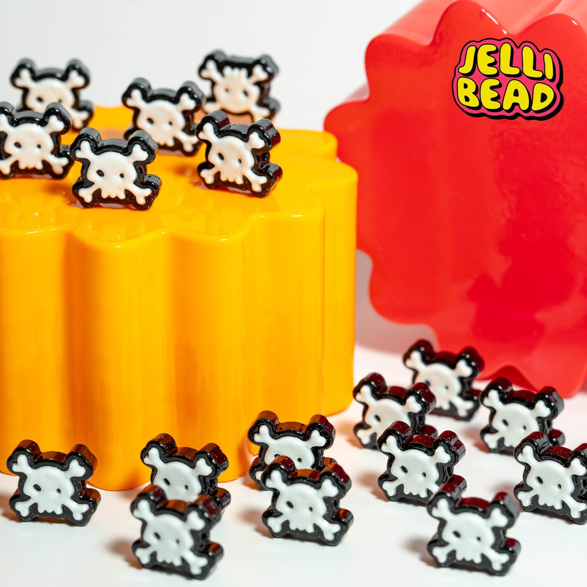 Skull and Crossbones Beads - Jelli Bead Kandi Beads