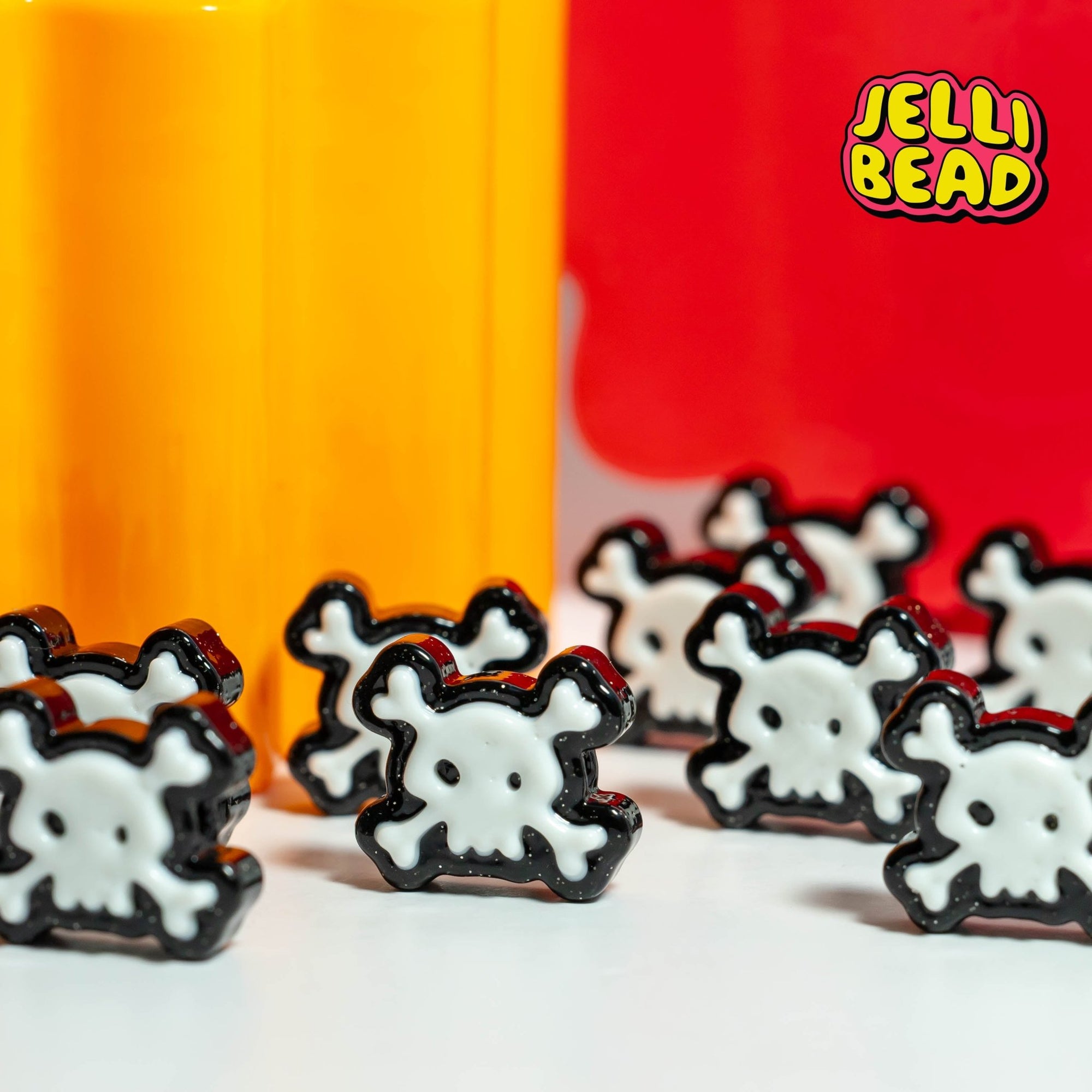 Skull and Crossbones Beads - Jelli Bead Kandi Beads