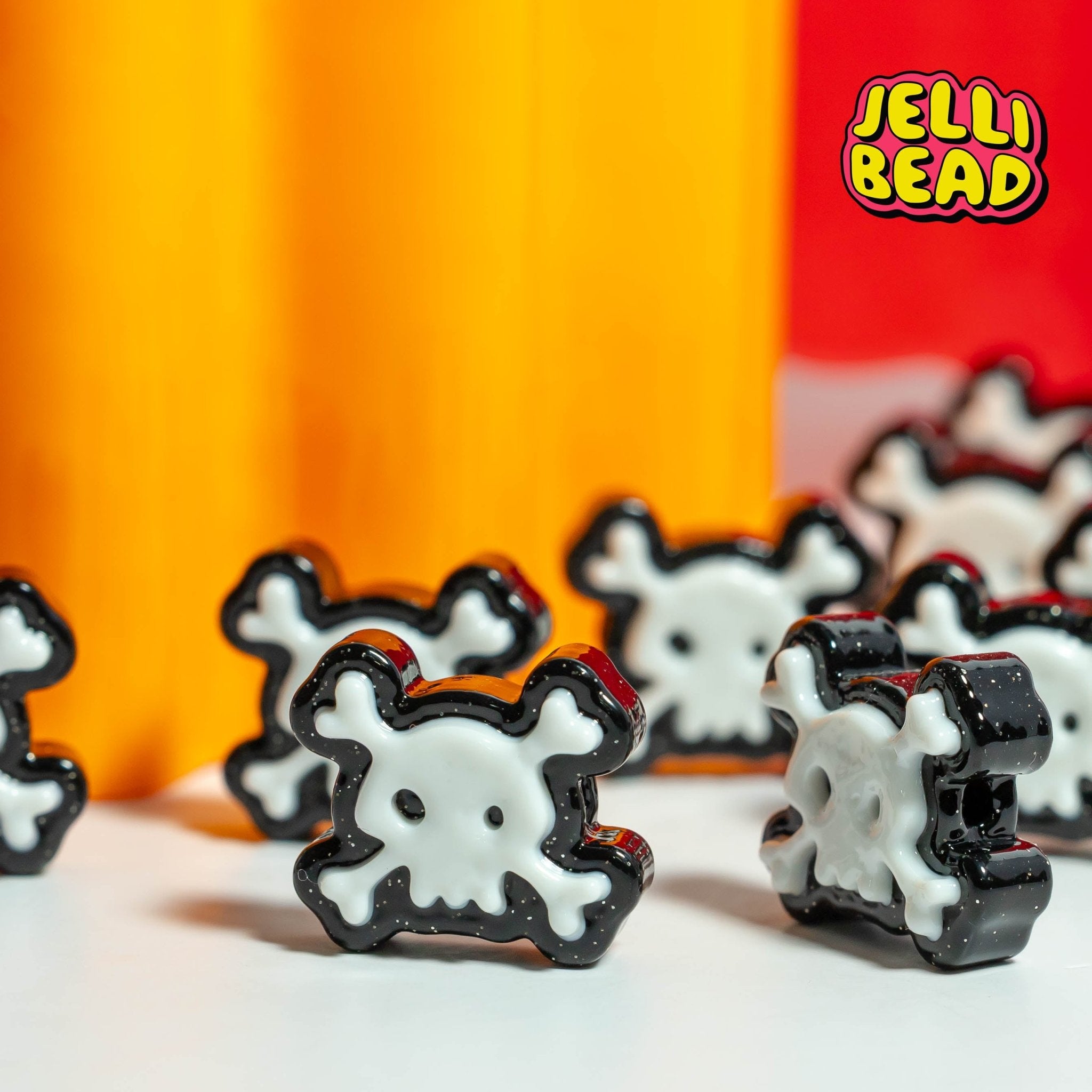 Skull and Crossbones Beads - Jelli Bead Kandi Beads