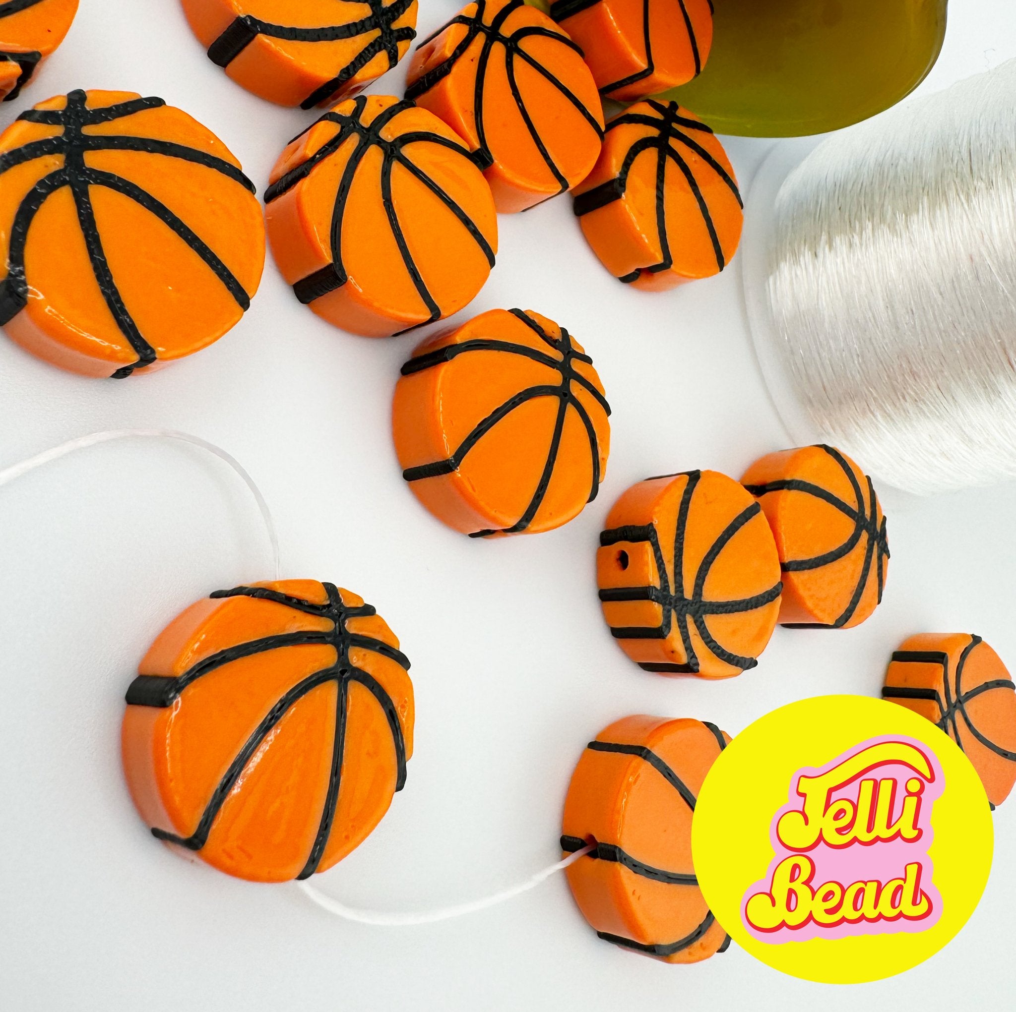 Sports Ball Bead Variety Pack   7  - Jelli Bead, Colorful custom kandi beads for beaded bracelets, perfect for music festivals, swifties, and rave fashion. Personalized charm bracelets that add flair to any look.