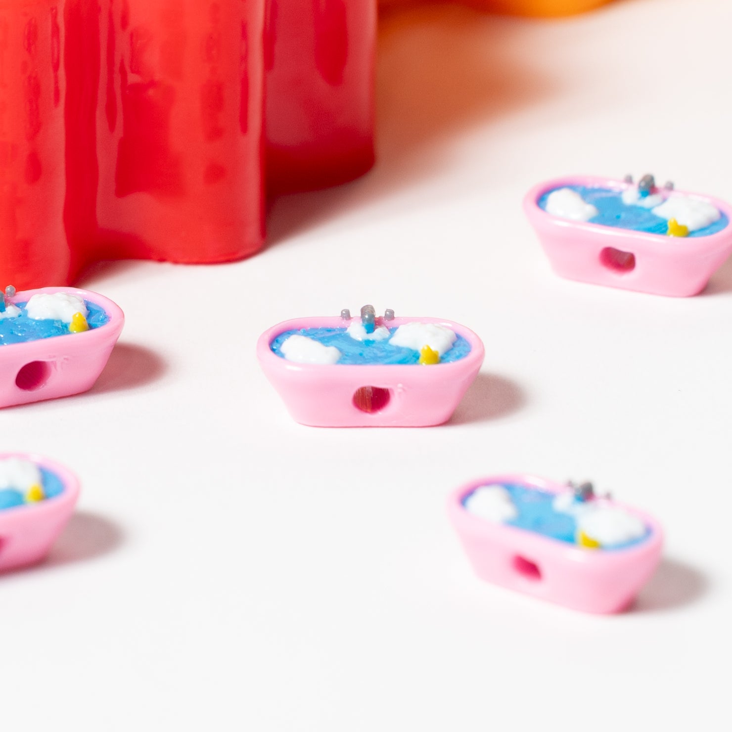 Pink Bathtub Beads