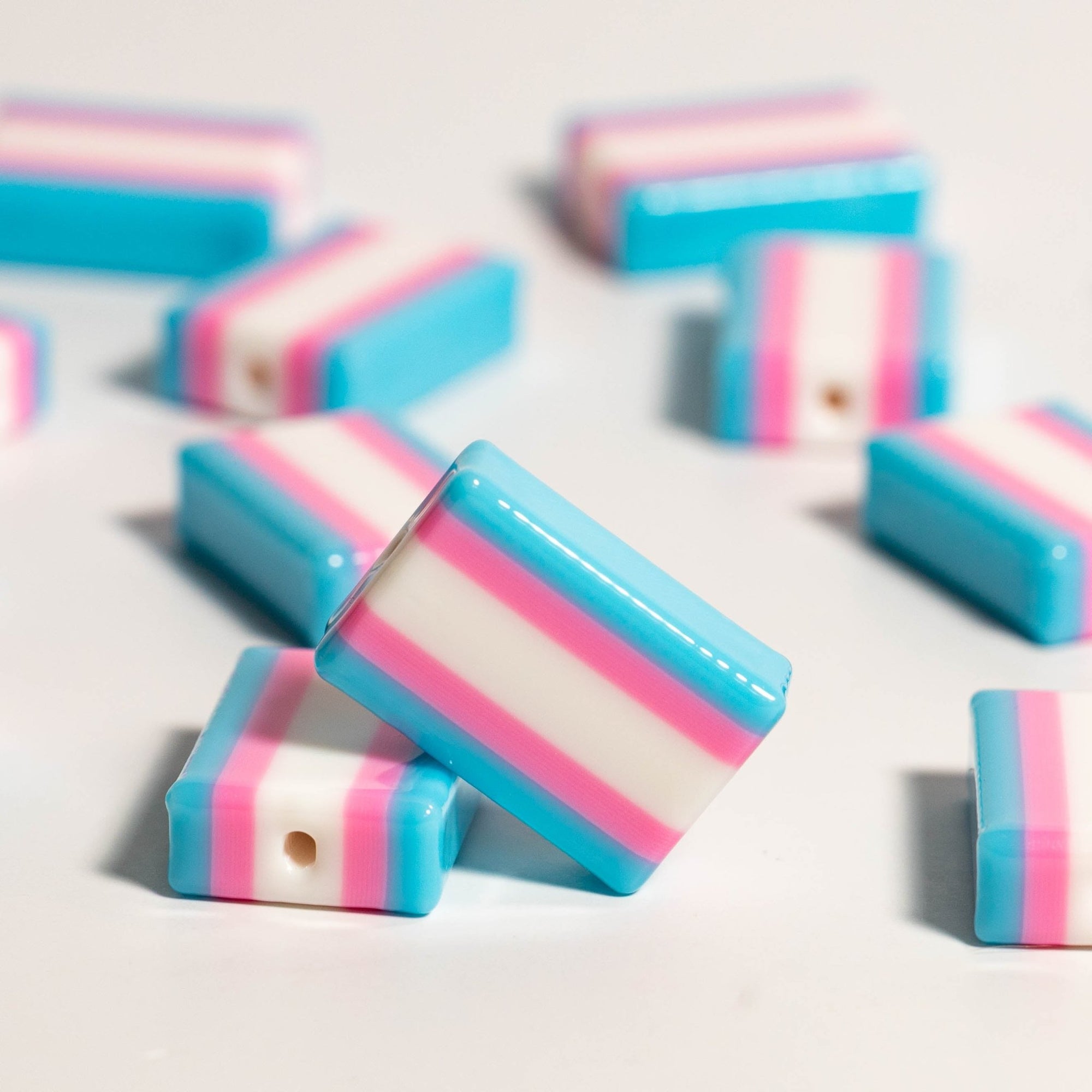 Trans Flag Beads - Jelli Bead Kandi Beads
