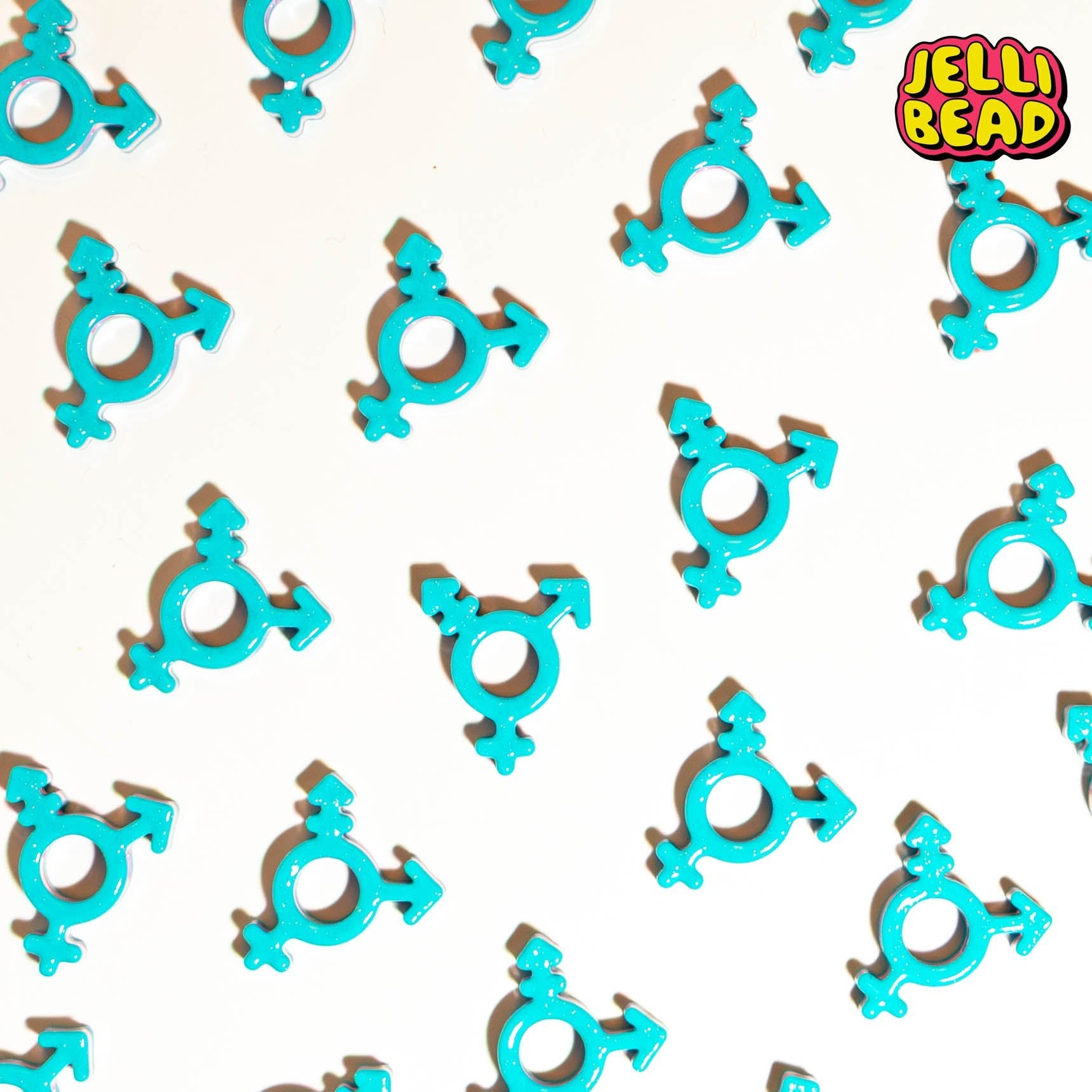 Trans Symbol Beads - Jelli Bead Kandi Beads